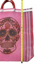 2x Skulls Mexican Mesh Tote Bag Day of the Dead Bolsa De Maya Dia De Los Muertos