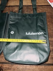 Lululemon Reusable Shopping Tote Bag Medium Forest Green Lot Of 2