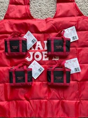 Trader Joe’s Mini Tote Folded 2 in 1 Shopping Bag .Complimentary black dust bag