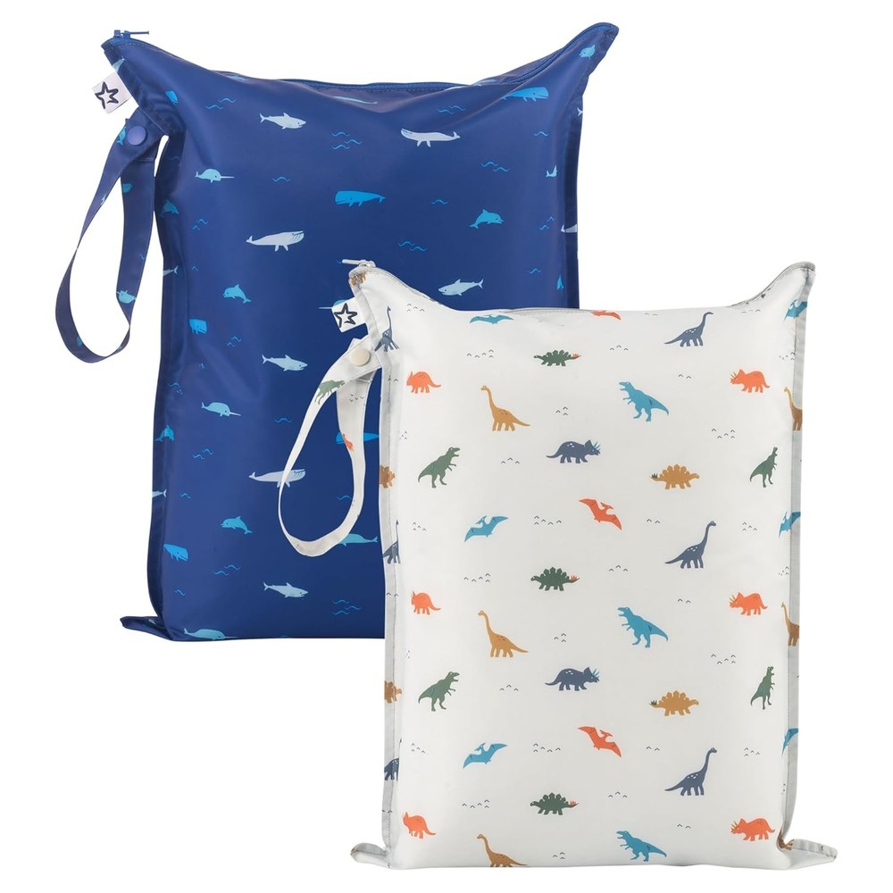 2 Pack Reusable Waterproof Wet Bags