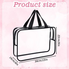 PercyEffie 10 Pack Large Clear Waterproof Storage Bags clear with Transparent