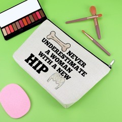 Hip Replacement Recovery Gift Makeup Bag Surgery Gifts for Off White