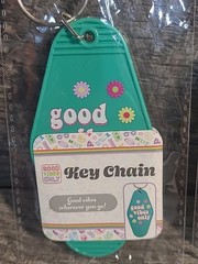 2x Good Vibes Only Hippie retro Flower Power Key Chain Double Ring New & Sealed