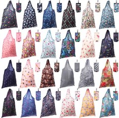 24 Pcs Foldable Reusable Shopping Bag Recycle Travel Grocery Bag Fold to Pocket