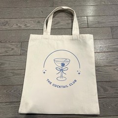 Martini Cocktail Club Tote Bag, Minimalist Line Art