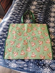 NWT MARSHALLS Vintage Teddy Bears Holiday Tree Lg Reusable Shopping Tote Eco Bag