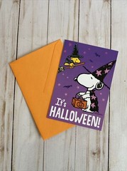 Peanuts Snoopy Vampire Happiness Halloween Reusable Tote Bag + Card + Stickers