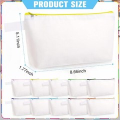 30 Pieces Makeup Bags in Bulk Canvas Bag Travel 8.66 x 5.11 x 1.77 Inches