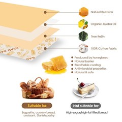 2-Pack pure cotton Reusable Beeswax Bread Bags – Large 17×13 2, Off White