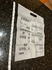 Urban Outfitters Reusable Shopping Tote Bag Gray Graphic Print Logo
