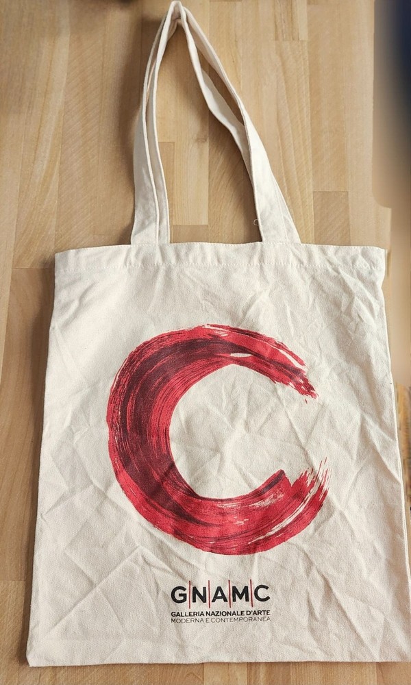 Galleria Nazionale D’Arte Rome Canvas Tote Bag GNAMC 14×16″ Roma Heavyweight