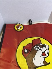 Buc-ees Grocery Bag Handle Black Red Beaver Travel Shopping Tote New Gift Bag