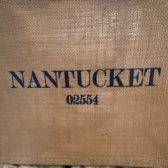 Nantucket 02554 Tote Jute Reusable Shopping Bag Beige Foldable