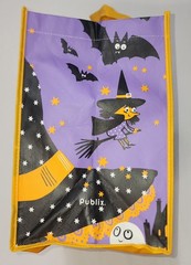 Publix HALLOWEEN Purple Orange Reusable Tote Bag Genuine Green Bag