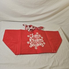 Christmas “Jesus Is The Reason For The Season” Shopping Tote Bag 21x15x13”
