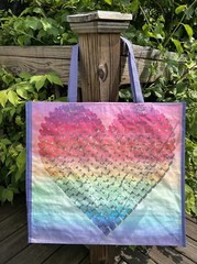 NEW Shopping Bag~HEART ❤️Earth World 🌎REUSABLE Tote Bag~PASTEL HEARTS ❣️