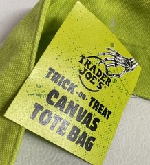 Lot Of 3 Trader Joe’s Mini Halloween Canvas Tote Bag Multi color New