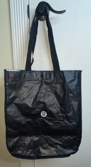Lululemon Black White Large 16″ Reusable Tote Shopping Bag