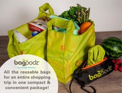 BagPodz Sturdy Reusable Grocery Bags Foldable and Washable – Made From RipSto…