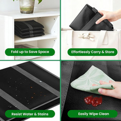 Reusable Grocery Bags with Long Handles [3 Pack] – Multipurpose Large Shopping B