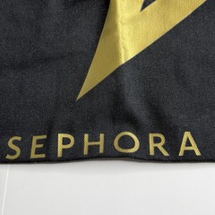 Sephora Tote Shopping Bag Reusable Canvas Black 15″ x 17″ NEW