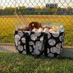 Utility Tote Bag (Baseball-black)