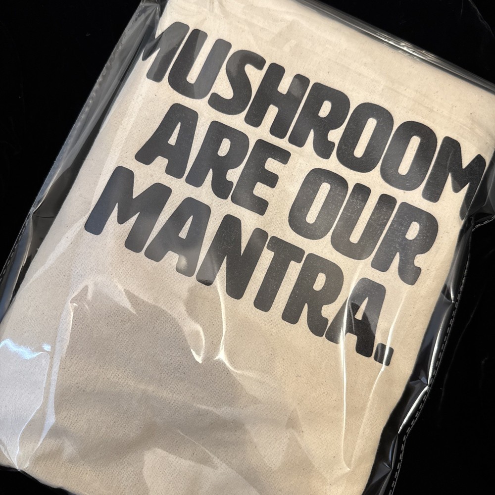 New Om Mushroom Superfoods Foraging Bag Reusable Canvas Grocery Bag or BookTote