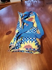 folding rolling shopping bag tote sunflowers Farmers Market Bag