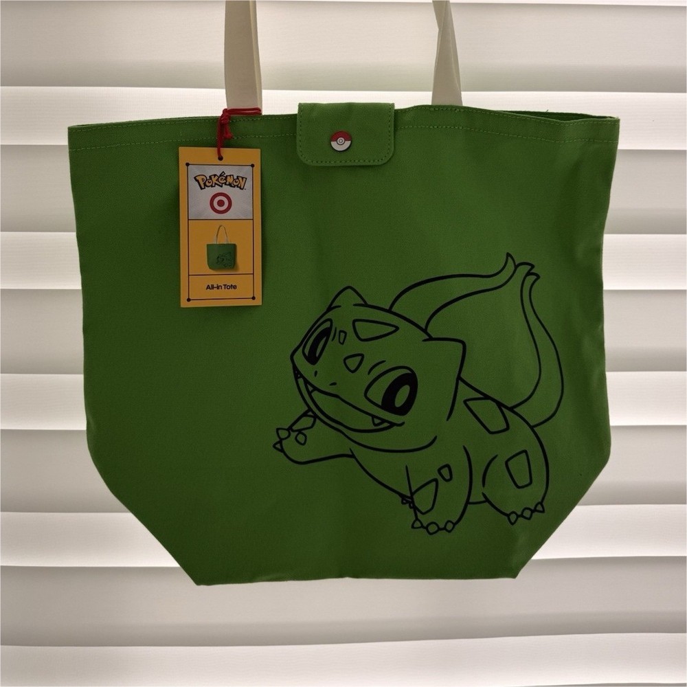 Target X Pokémon Bulbasaur Green Reusable Tote Bag