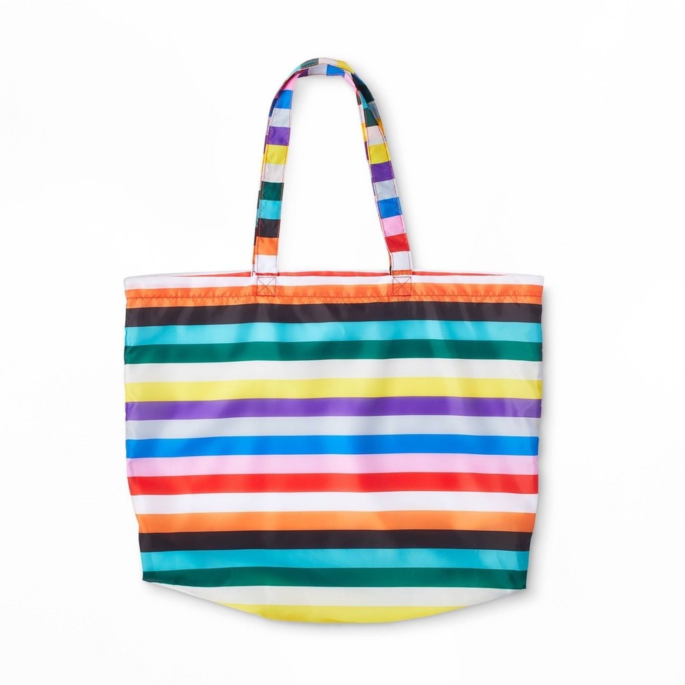 LEGO Reusable Rainbow Mix Stripe Lightweight Tote Bag – LEGO x Target Collection