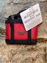 Trader Joe’s Red MICRO TOTE AND GROCERY BAG NEW