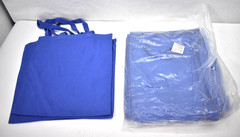 Lot of 16 Q-Tees Q800 Promotional Tote Bags Royal Blue Web Canvas 14″ x 16″