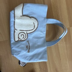 Rare “Cinnamon” Sanrio Light Blue Small Tote Bag w/ Inner Pockets, Zip Pocket