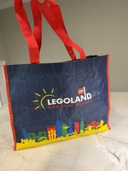 Legoland California Resort Reusable Tote Bag Blue Red Skyline Souvenir Shopping