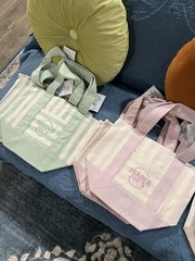 Trader Joe’s Striped Multicolor Reusable Tote Bag 13x6x11 in New