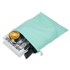 3pcs Reusable Drawstring Bags, 10×12.6″ Multipurpose Bags, Cyan
