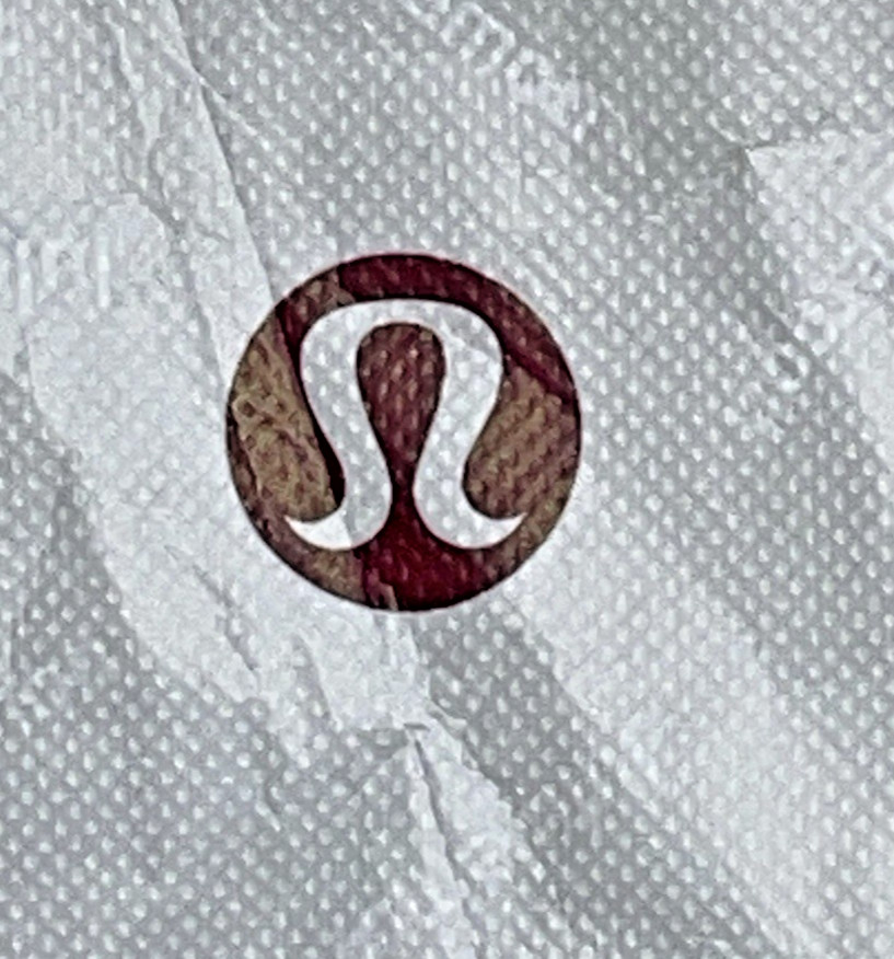 Lululemon Gray White Large 16″ Reusable Tote Shopping Bag