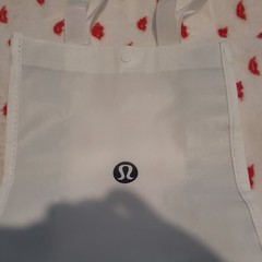 Lululemon Reusable White EMPTY BAG 9.5in x 11.5in