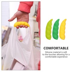 3 Pcs Bag Strap Gripper Silicone Labor-saving Carrier Grocery Handle