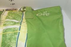 Oakley Womens Plaid Beach Travel Tote Bag Acrid Green 17″ x 15″ x 5″ reversible