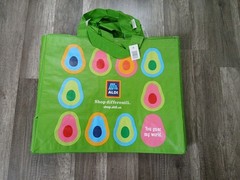 (3) Aldi Reusable Shopping Bag Tote YOU GUAC MY WORLD Guacamole ~ NEW