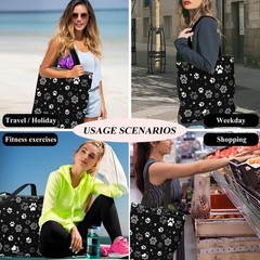 Aesthetic Canvas Tote Bag for – Cute Heavy-Duty Shoulder Bag with Zipper Pock…
