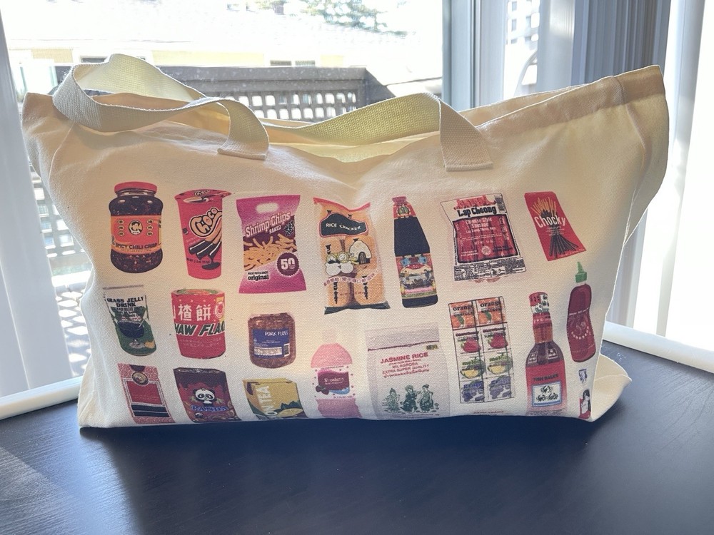 Canvas Tote Bag – Asian Snacks Design