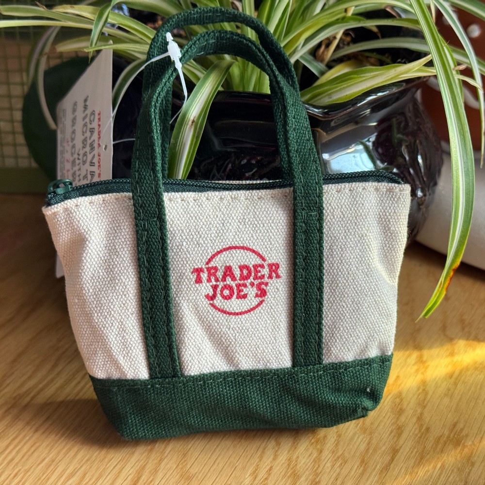 Trader Joe’s Canvas Micro Tote with Grocery Bag, Green