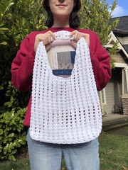 White Mesh Tote Bag