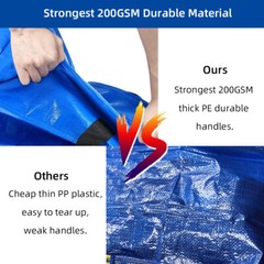 4-Pack Storage Bag Extra Large Heavy Duty Zipped Reusable Blue Moving Bags