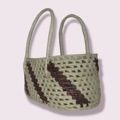 Natural Palm Leaves Hand Made Woven Top Handle Bag