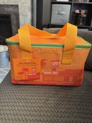 Trader Joe’s Mini Insulated Bag Orange with Green Zipper
