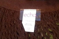 ECHO DESIGN Mesh Beach Bag Tote Style 113186 in Brown 203 New NWT