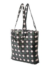 IKEA SKYNKE Bag/Shopping Tote/folds into it’s pocket – NEW – black/beige dot 